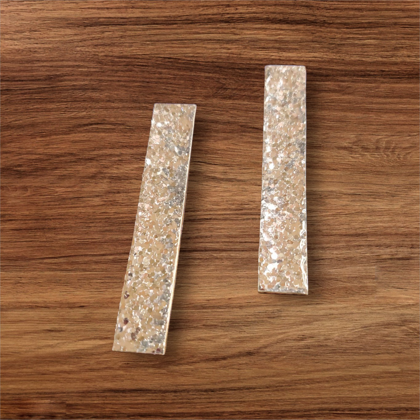 Sparkle in Silver - Rectangle Drop