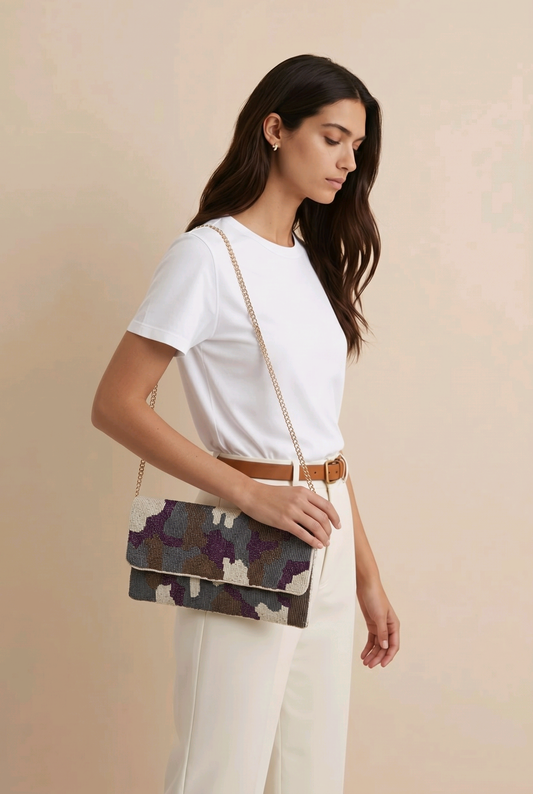Berry Camo Luxe Clutch✨