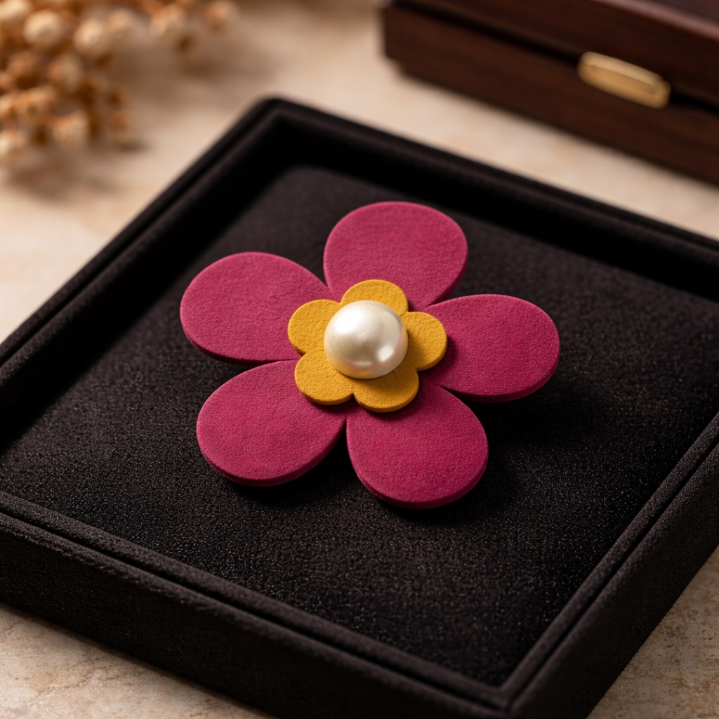 Flower Brooch in Bloom 🎨 (Fuchsia)
