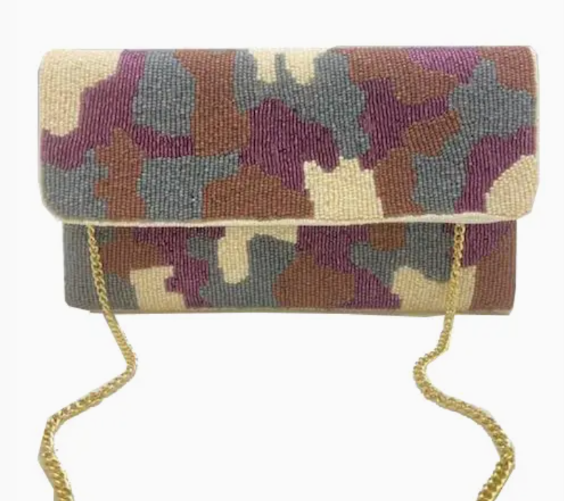 Berry Camo Luxe Clutch✨