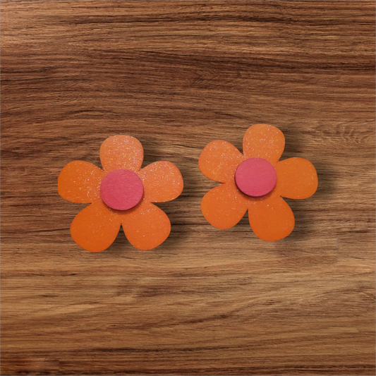 Orange Petals with Pink - Shimmer