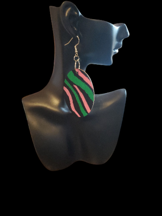 Pink & Green Zebra Print