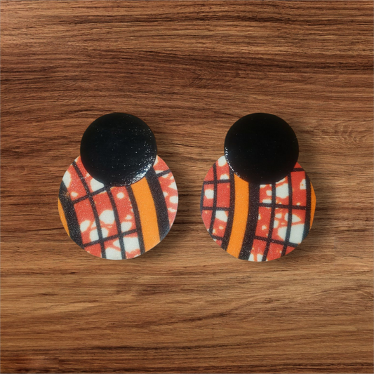 Safar Sunburst - Circle Ring Black - Orange and More Orange