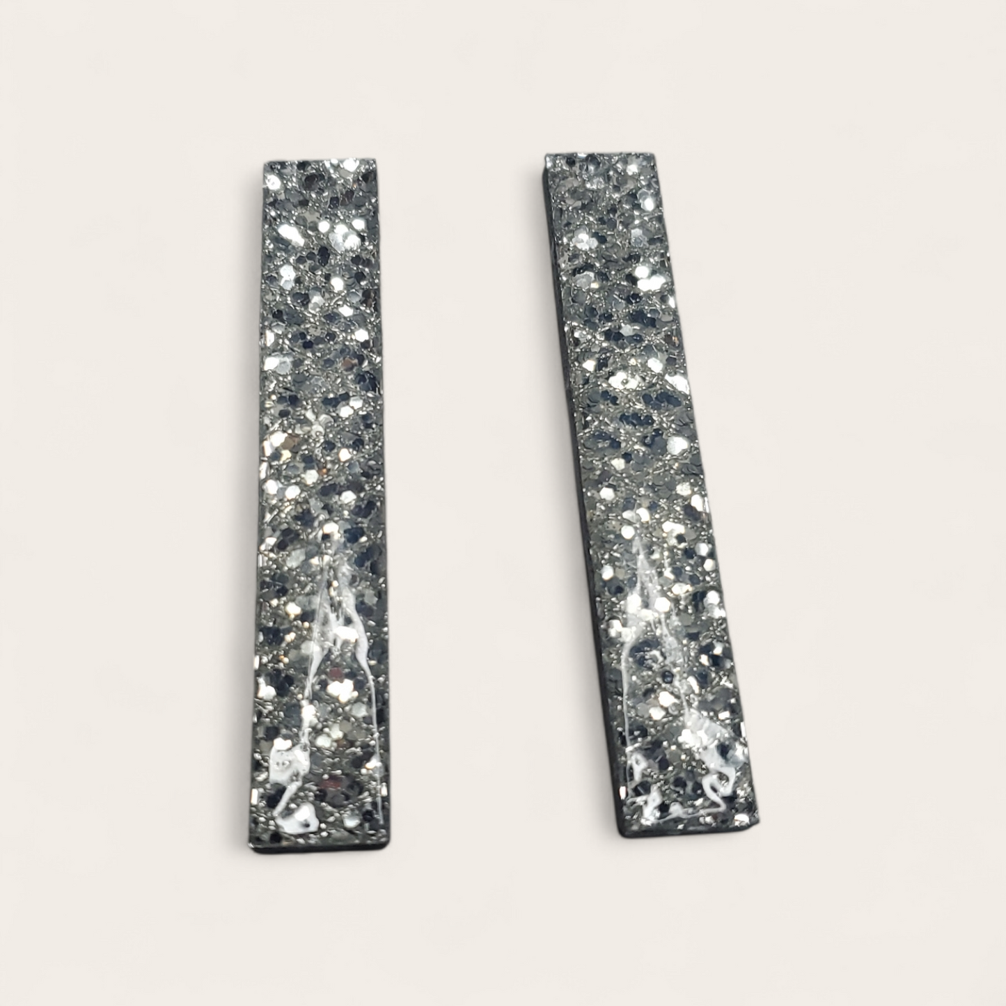 Sparkle in Silver - Rectangle Drop