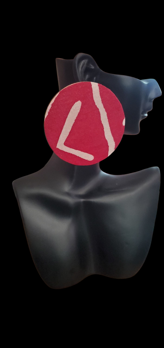 Red and White Abstract