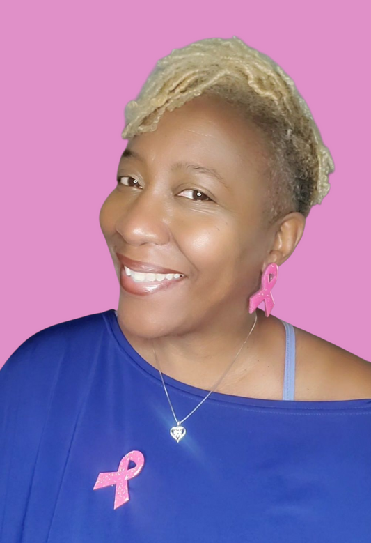 Breast Cancer Awareness Pin and Earrings Set