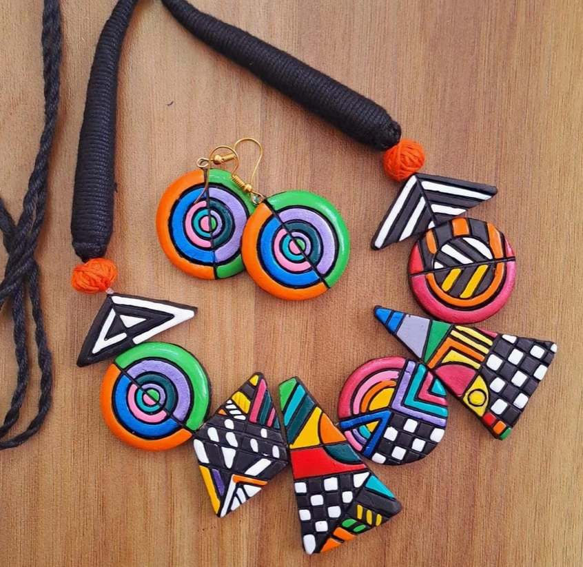 Geo Pop Clay Jewelry Set✨